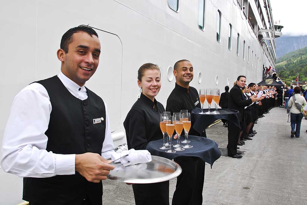 Welcome home greeting from crew of Seabourn Sojourn