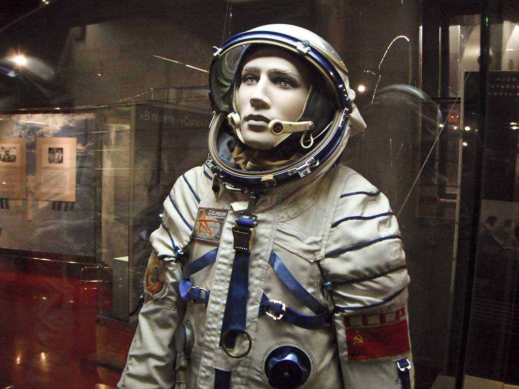 Cosmonaut space suit in Moscow museum of cosmoauts