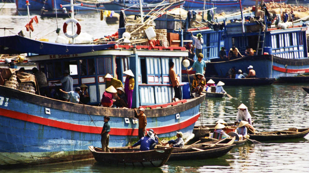 River ships on Mekong
