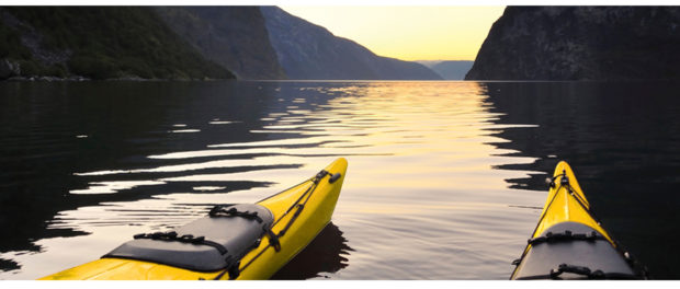 Kayaks on Seabourn expedition